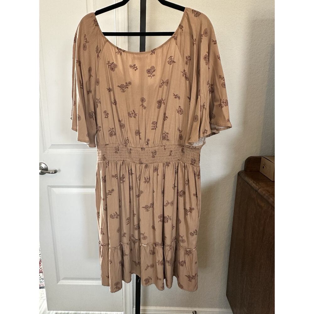Maurices NWT Boho Floral Smocked Flutter Skater SzXL Dress Cottagecore Western - Picture 6 of 6